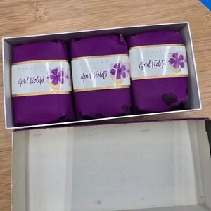 Yardley April Violets Soap Bar Set Gift Box Vintage English Fragrance